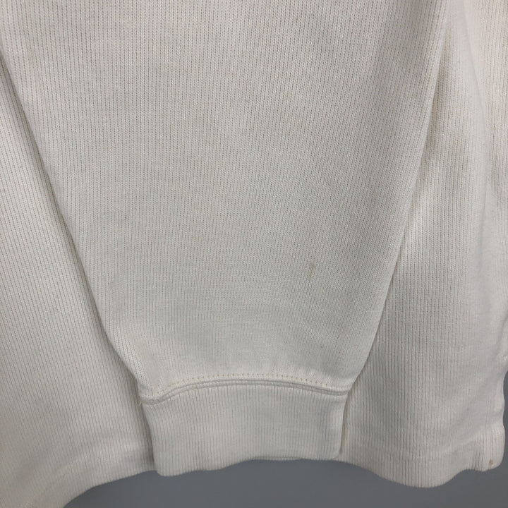 Ralph Lauren POLO by Ralph Lauren Half-Zip Sweatshirt, Men's Size L cotton pale white type Vintage Second Hand