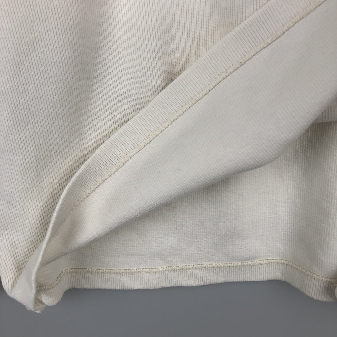 Ralph Lauren POLO by Ralph Lauren Half-Zip Sweatshirt, Men's Size L cotton pale white type Vintage Second Hand