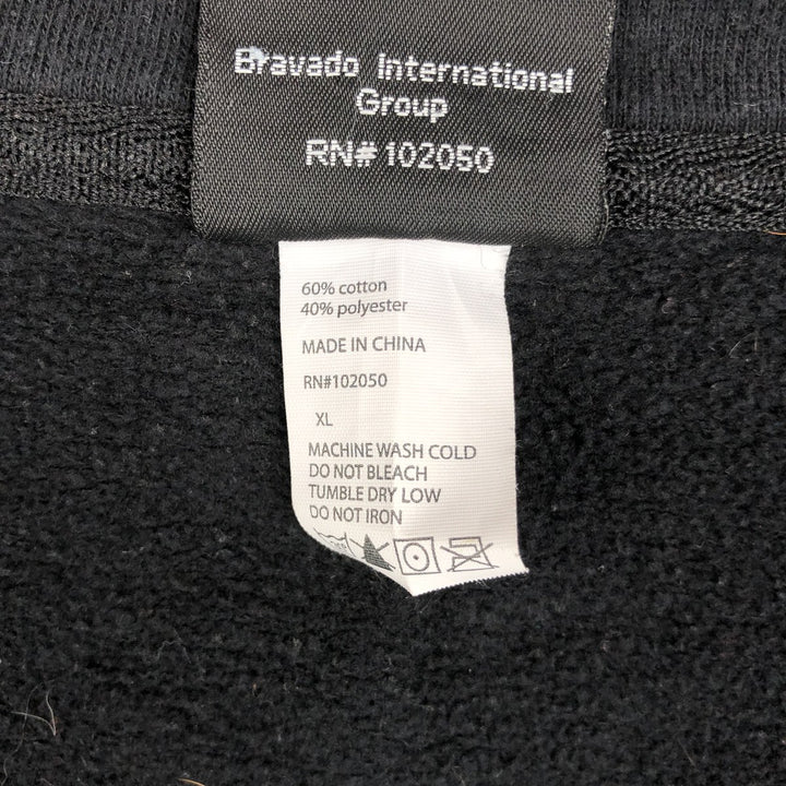 Harley-Davidson Eagle Pattern Skull Pattern Half-Zip Sweatshirt (Men's XL equivalent) cotton black type Vintage Second Hand