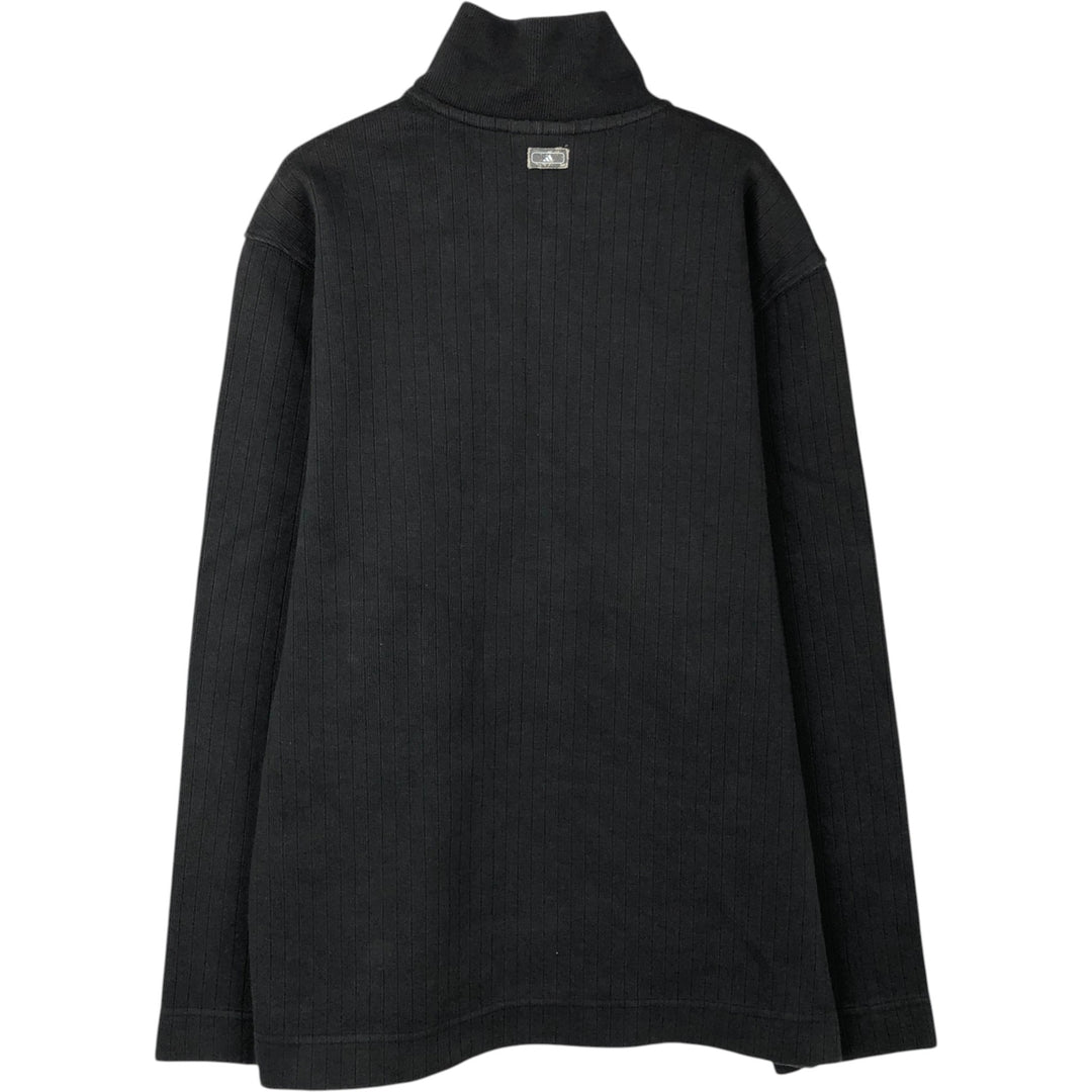 2000'S Adidas half-zip sweatshirt, men's size M (approx.) cotton black type Vintage Second Hand