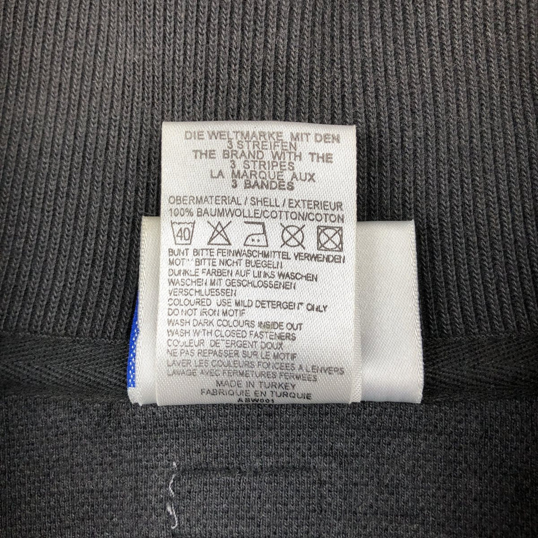 2000'S Adidas half-zip sweatshirt, men's size M (approx.) cotton black type Vintage Second Hand
