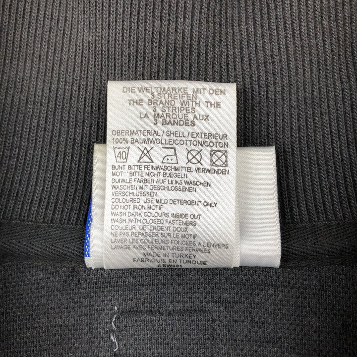 2000'S Adidas half-zip sweatshirt, men's size M (approx.) cotton black type Vintage Second Hand
