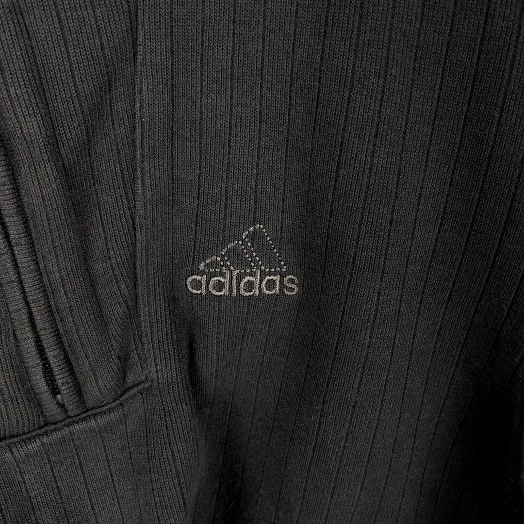 2000'S Adidas half-zip sweatshirt, men's size M (approx.) cotton black type Vintage Second Hand
