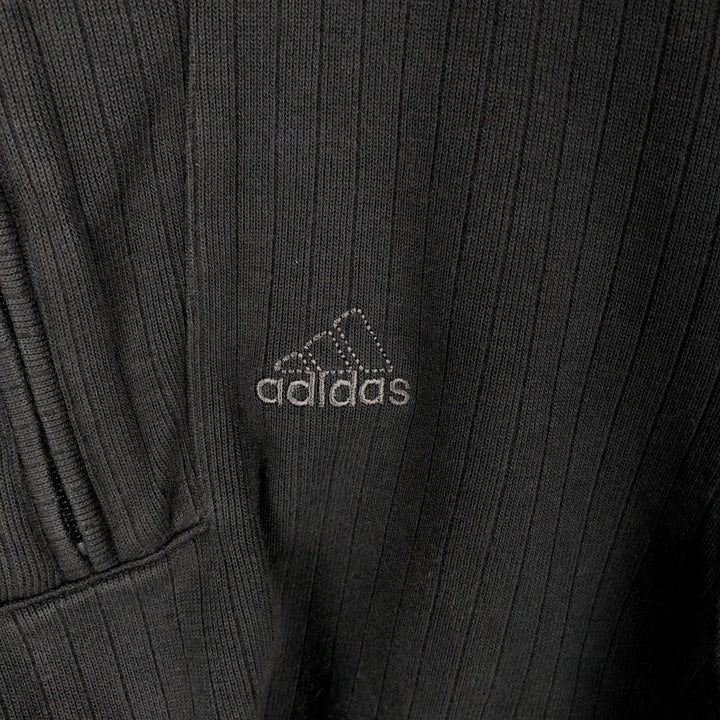 2000'S Adidas half-zip sweatshirt, men's size M (approx.) cotton black type Vintage Second Hand