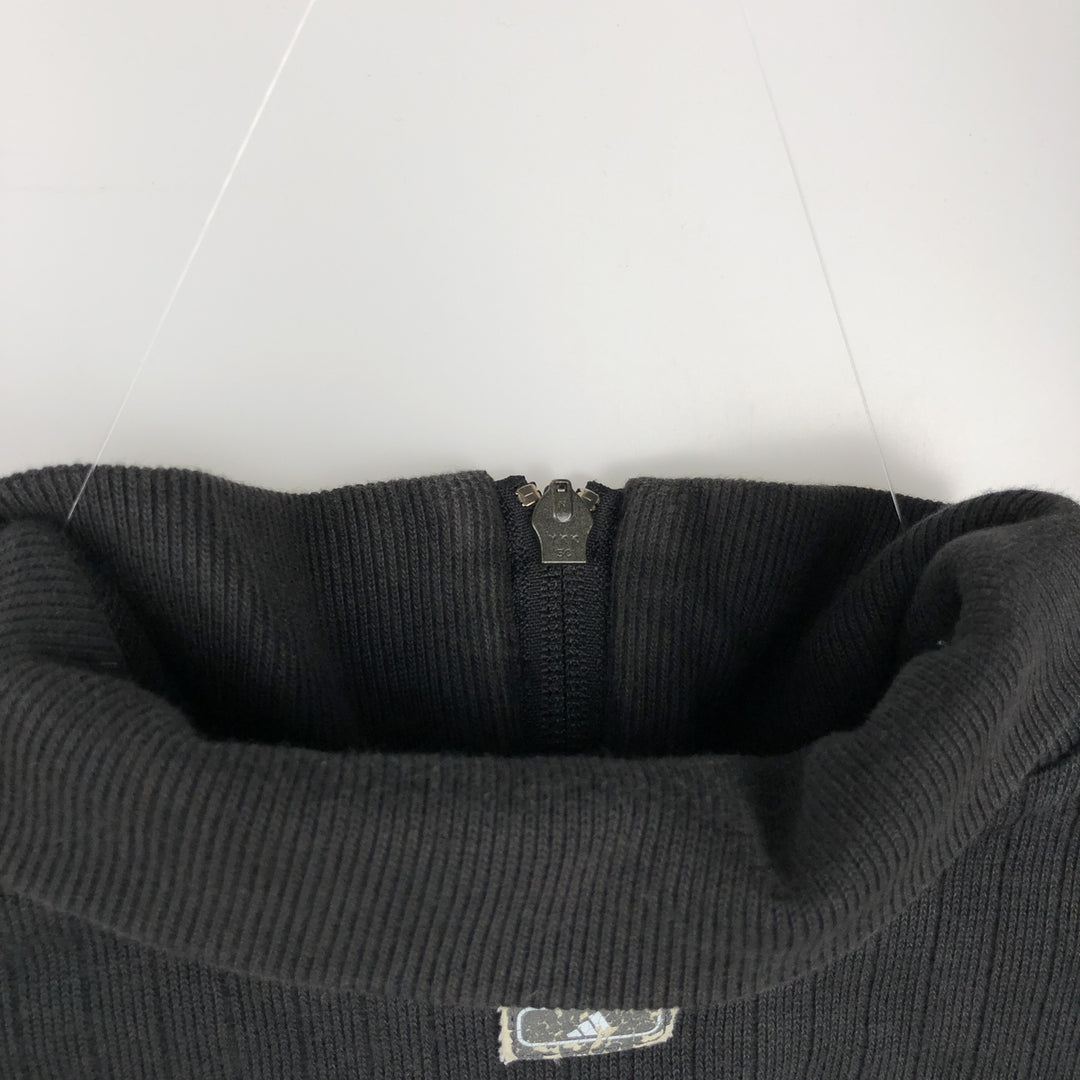 2000'S Adidas half-zip sweatshirt, men's size M (approx.) cotton black type Vintage Second Hand