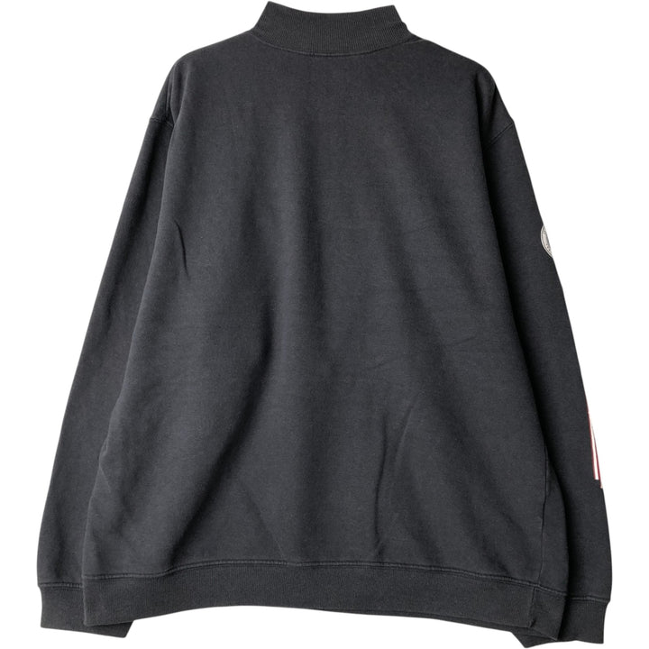 00'S Adidas Half-Zip Sweatshirt, Men's Size L cotton black type Vintage Second Hand