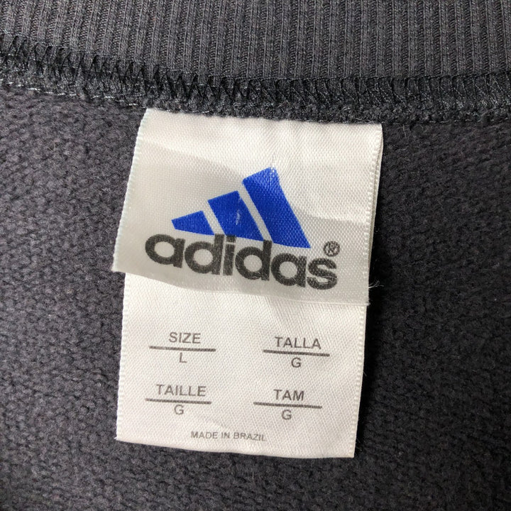 00'S Adidas Half-Zip Sweatshirt, Men's Size L cotton black type Vintage Second Hand