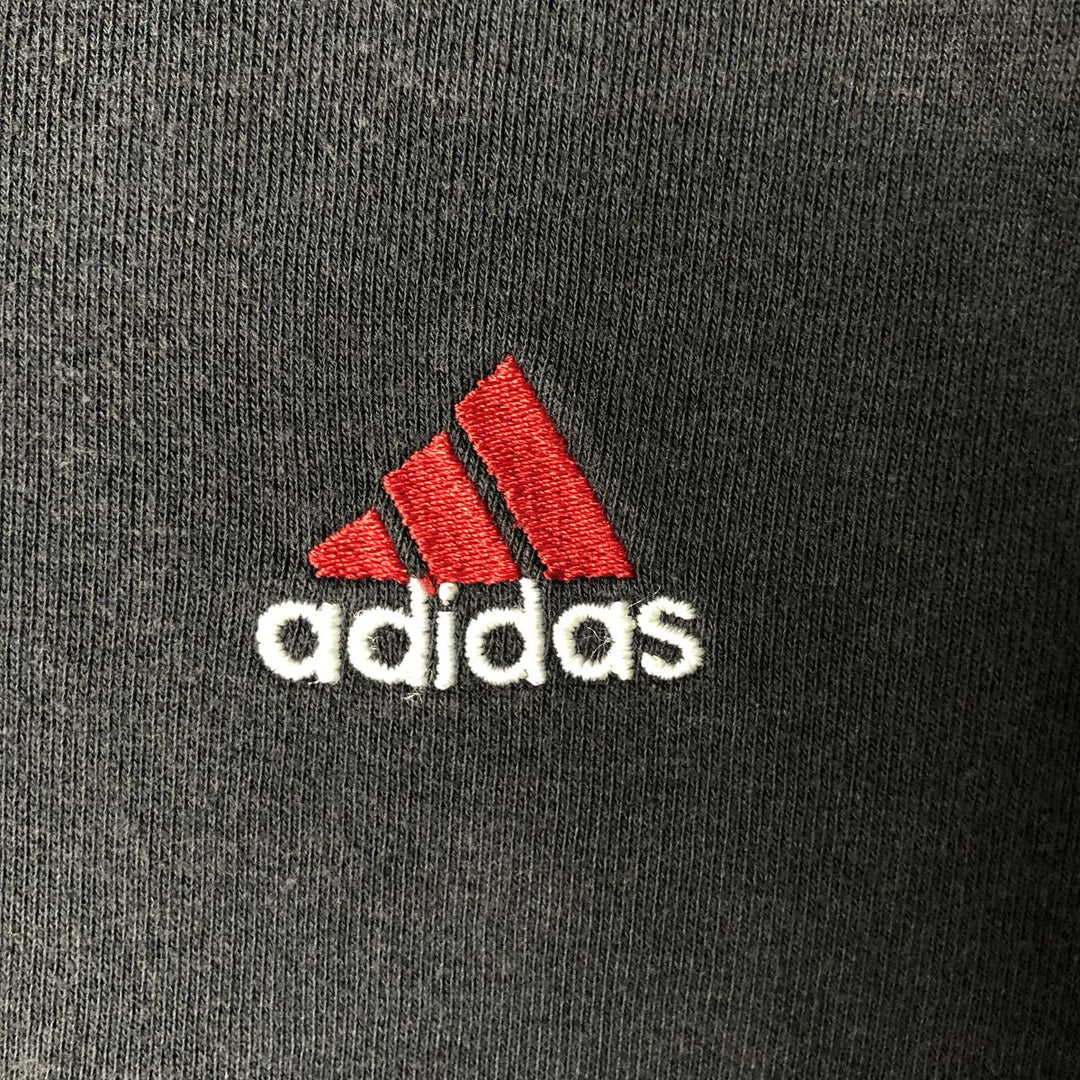 00'S Adidas Half-Zip Sweatshirt, Men's Size L cotton black type Vintage Second Hand