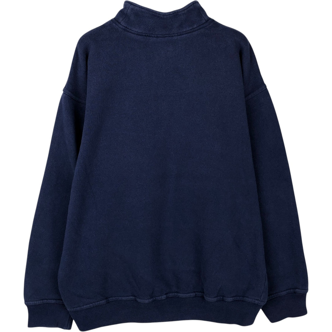 90s-00'S Adidas half-zip sweatshirt, men's size S (approx.) cotton navy blue type Vintage Second Hand