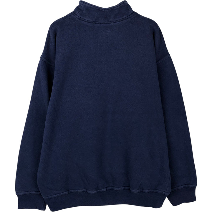 90s-00'S Adidas half-zip sweatshirt, men's size S (approx.) cotton navy blue type Vintage Second Hand