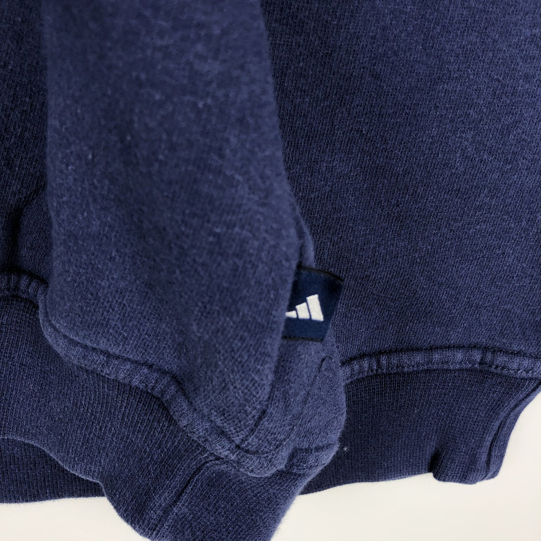 90s-00'S Adidas half-zip sweatshirt, men's size S (approx.) cotton navy blue type Vintage Second Hand