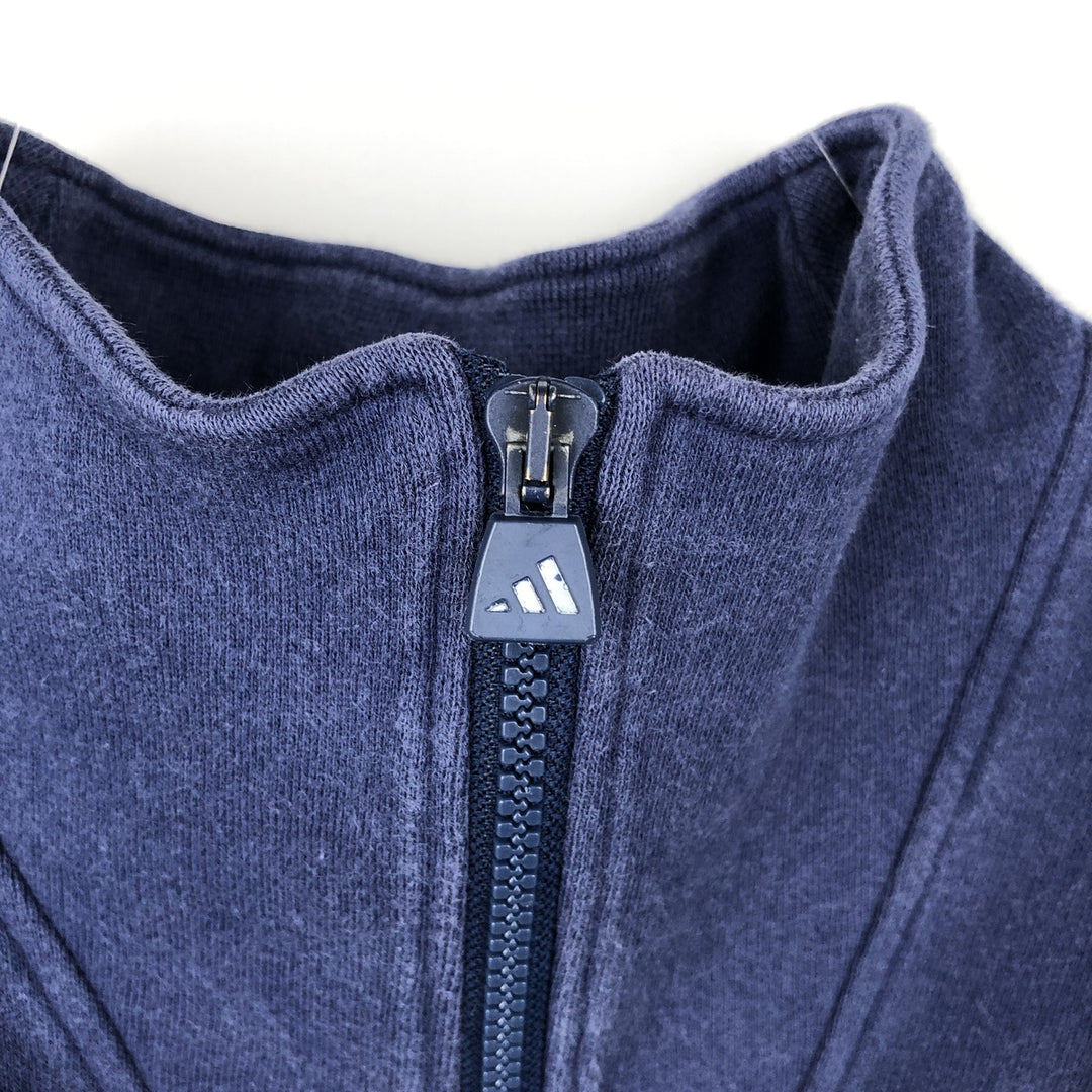 90s-00'S Adidas half-zip sweatshirt, men's size S (approx.) cotton navy blue type Vintage Second Hand