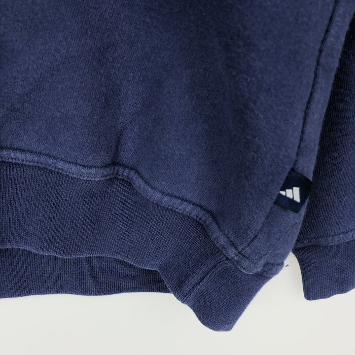 90s-00'S Adidas half-zip sweatshirt, men's size S (approx.) cotton navy blue type Vintage Second Hand
