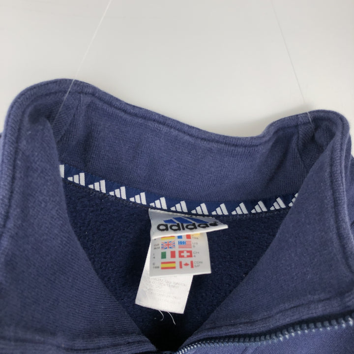 90s-00'S Adidas half-zip sweatshirt, men's size S (approx.) cotton navy blue type Vintage Second Hand