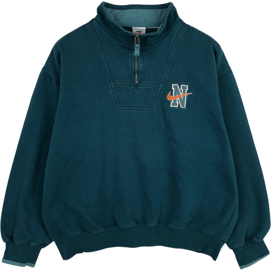 90s-era Nike half-zip sweatshirt, men's size XL equivalent, vintage. unclear Green type dark green Vintage Second Hand