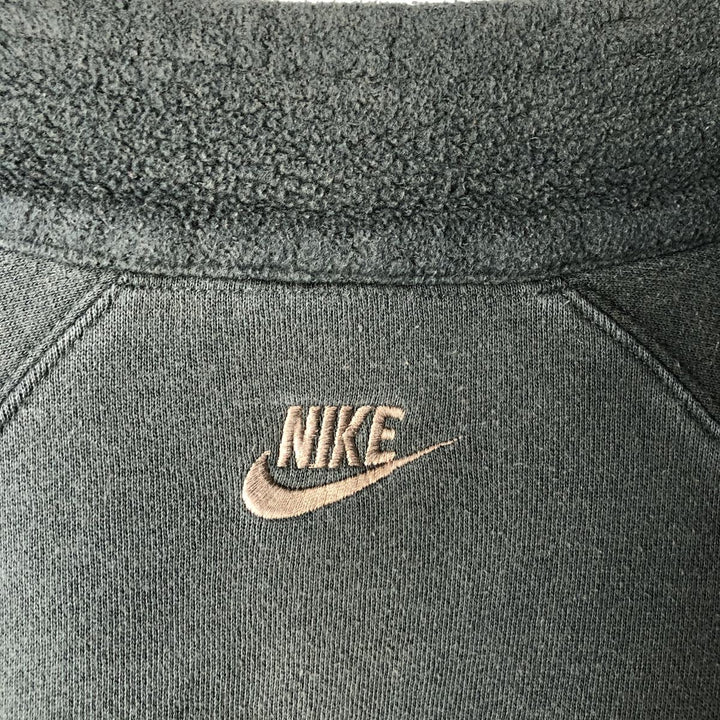 90'S Nike Half Zip Sweatshirt, Men's Size L, Vintage cotton Khaki type Vintage Second Hand