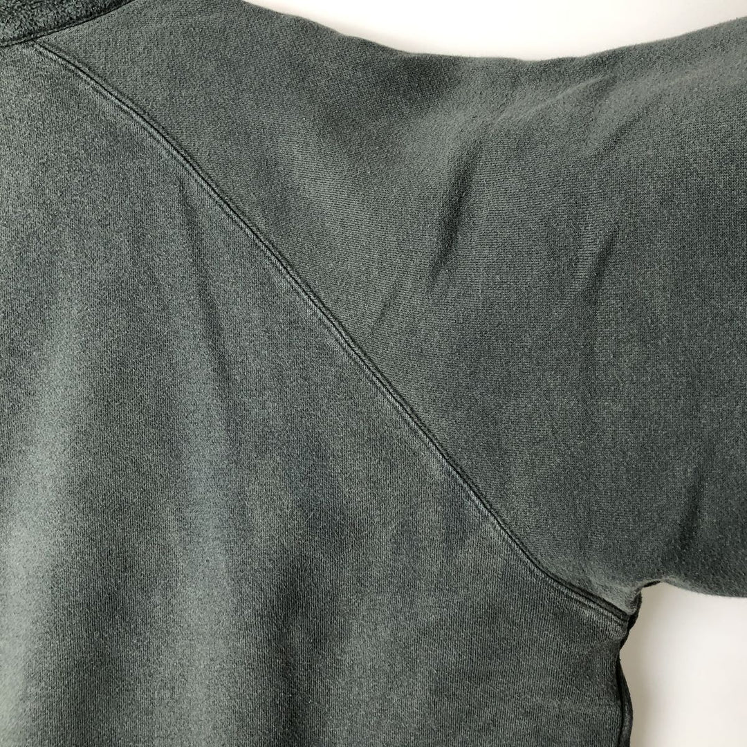 90'S Nike Half Zip Sweatshirt, Men's Size L, Vintage cotton Khaki type Vintage Second Hand