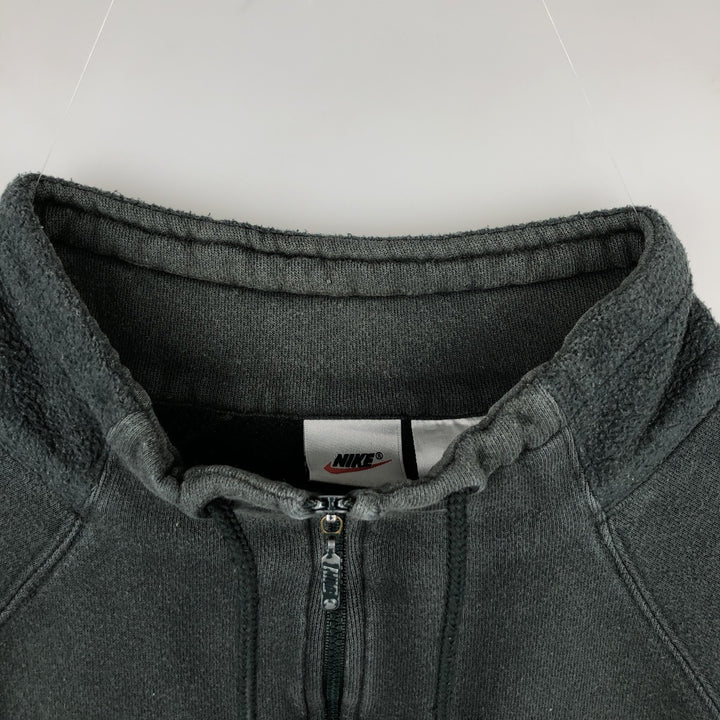 90'S Nike Half Zip Sweatshirt, Men's Size L, Vintage cotton Khaki type Vintage Second Hand