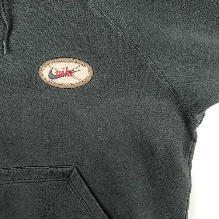 90'S Nike Half Zip Sweatshirt, Men's Size L, Vintage cotton Khaki type Vintage Second Hand
