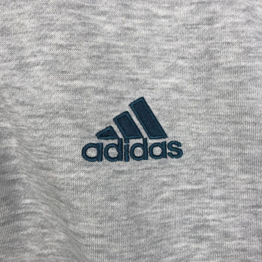 90s-00'S Adidas half-zip sweatshirt, men's size L (approx.) cotton gray type Vintage Second Hand