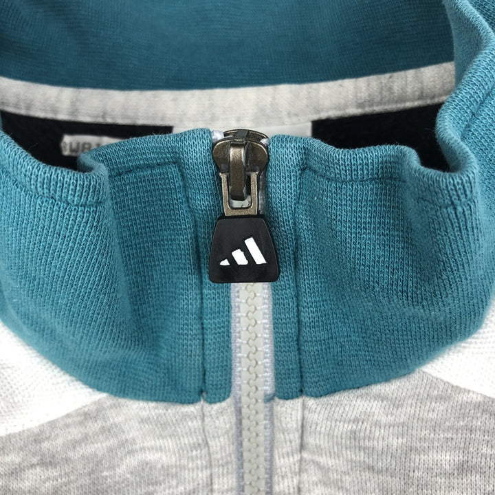 90s-00'S Adidas half-zip sweatshirt, men's size L (approx.) cotton gray type Vintage Second Hand
