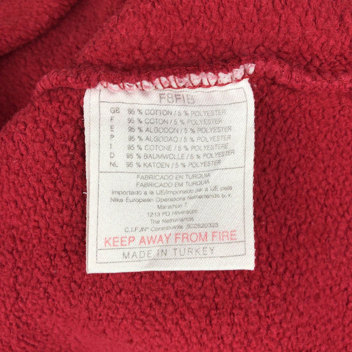 Vintage 90'S Nike half-zip sweatshirt, size M, men's cotton Red type red-purple Vintage Second Hand