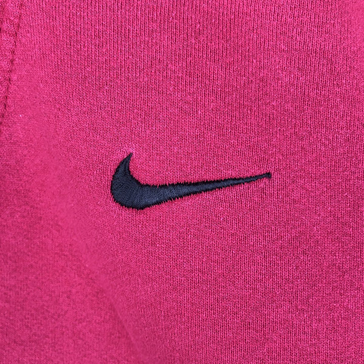 Vintage 90'S Nike half-zip sweatshirt, size M, men's cotton Red type red-purple Vintage Second Hand