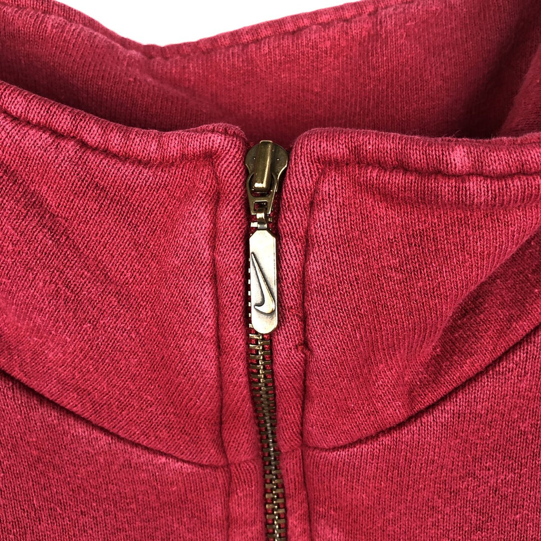 Vintage 90'S Nike half-zip sweatshirt, size M, men's cotton Red type red-purple Vintage Second Hand