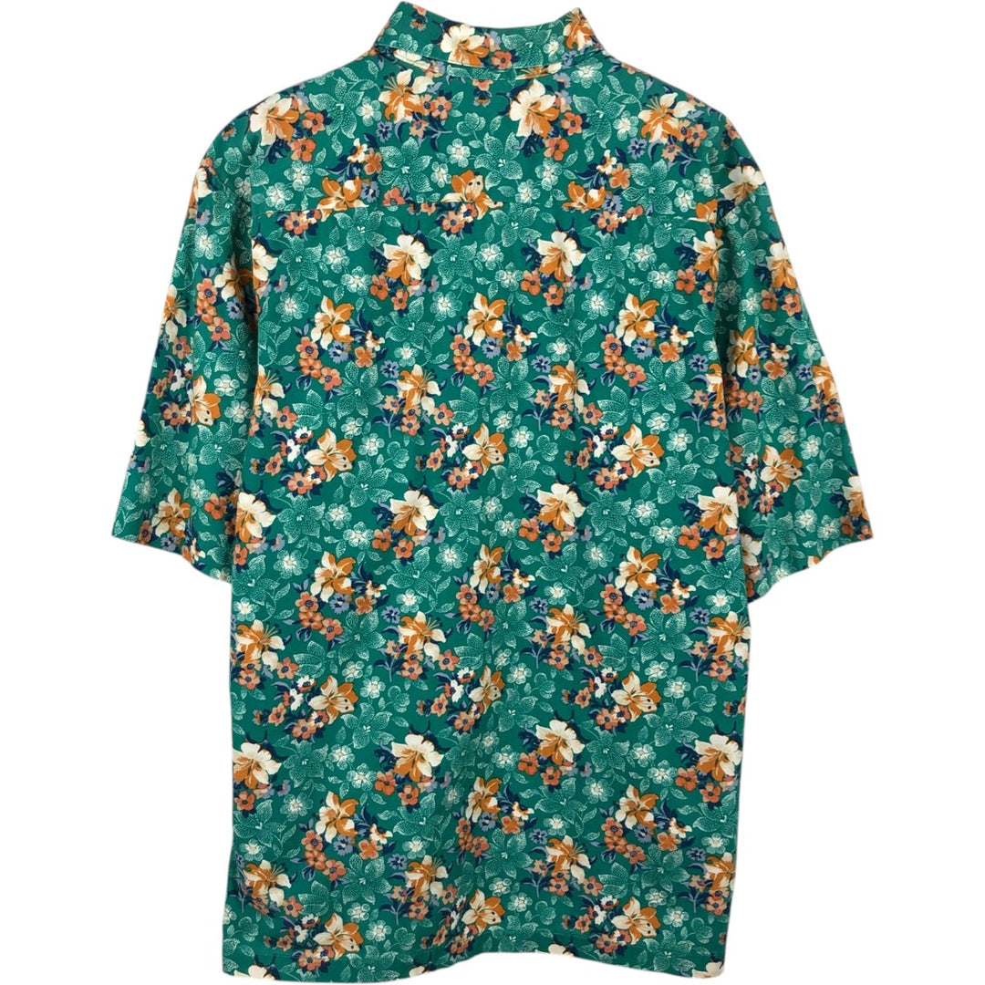 Reyn Spooner Joe Kealoha's all-over floral Hawaiian aloha shirt, boxy style, men's size M. unclear green type Vintage Second Hand