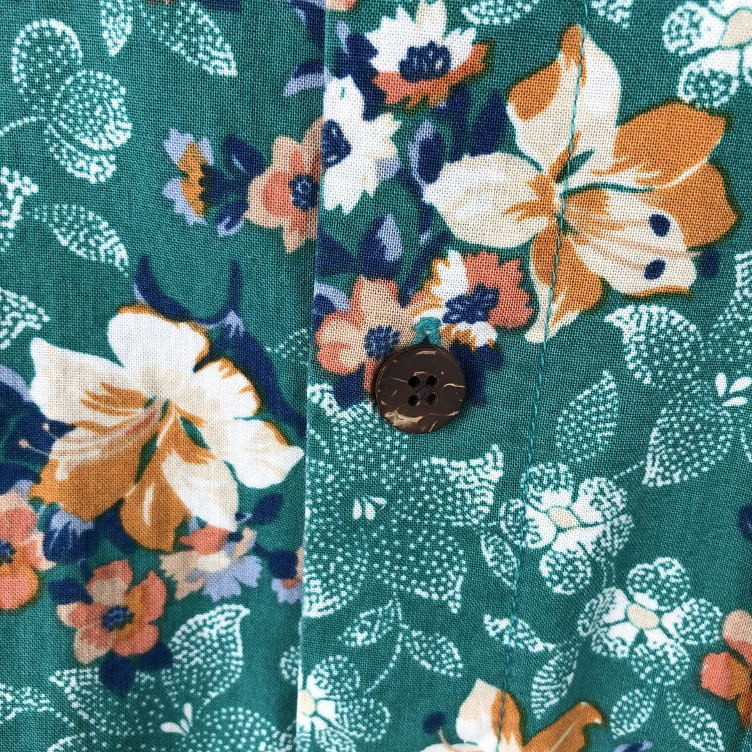 Reyn Spooner Joe Kealoha's all-over floral Hawaiian aloha shirt, boxy style, men's size M. unclear green type Vintage Second Hand