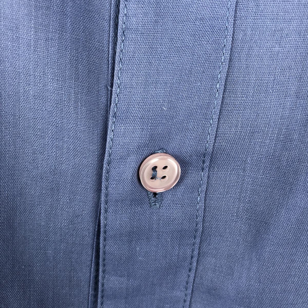 Pierre Cardin Short-Sleeve Mexican Shirt / Cuban Shirt / Men's Size XL (Equivalent) / Boxy Shirt polyester blue type Vintage Second Hand