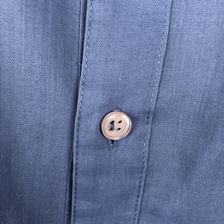 Pierre Cardin Short-Sleeve Mexican Shirt / Cuban Shirt / Men's Size XL (Equivalent) / Boxy Shirt polyester blue type Vintage Second Hand