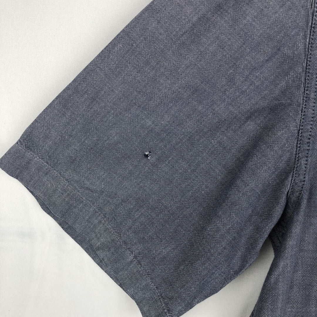Carhartt Relaxed Fit Short Sleeve Work Shirt, Men's Size Medium cotton navy blue type Vintage Second Hand