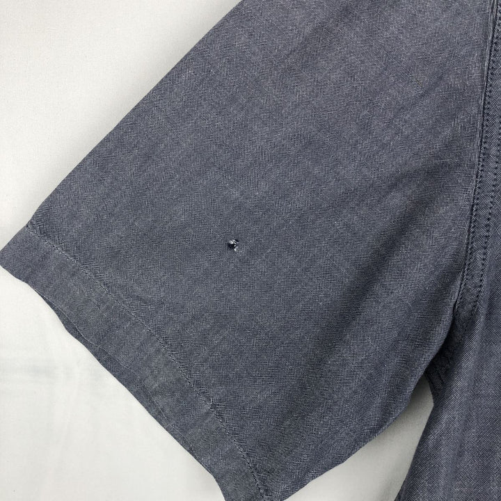 Carhartt Relaxed Fit Short Sleeve Work Shirt, Men's Size Medium cotton navy blue type Vintage Second Hand