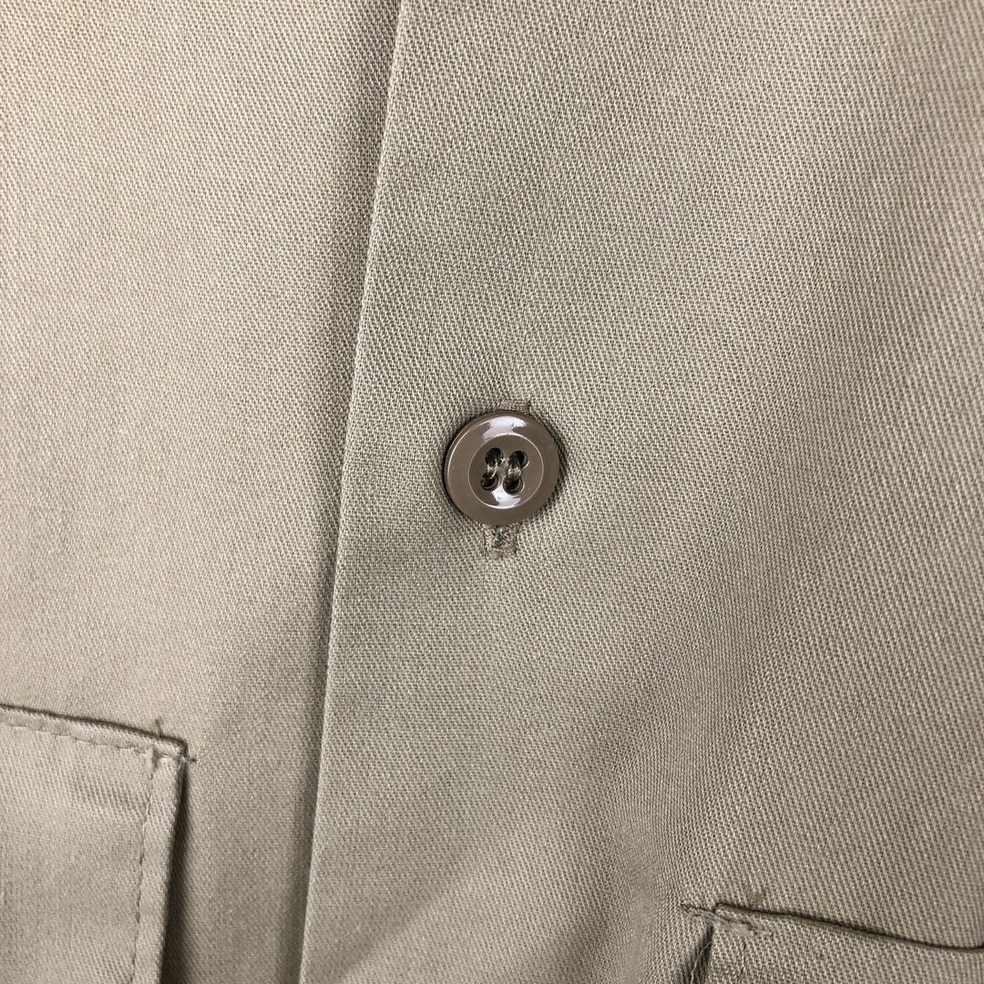 Dickies short-sleeved work shirt, made in the USA, men's size L. polyester Beige type Vintage Second Hand