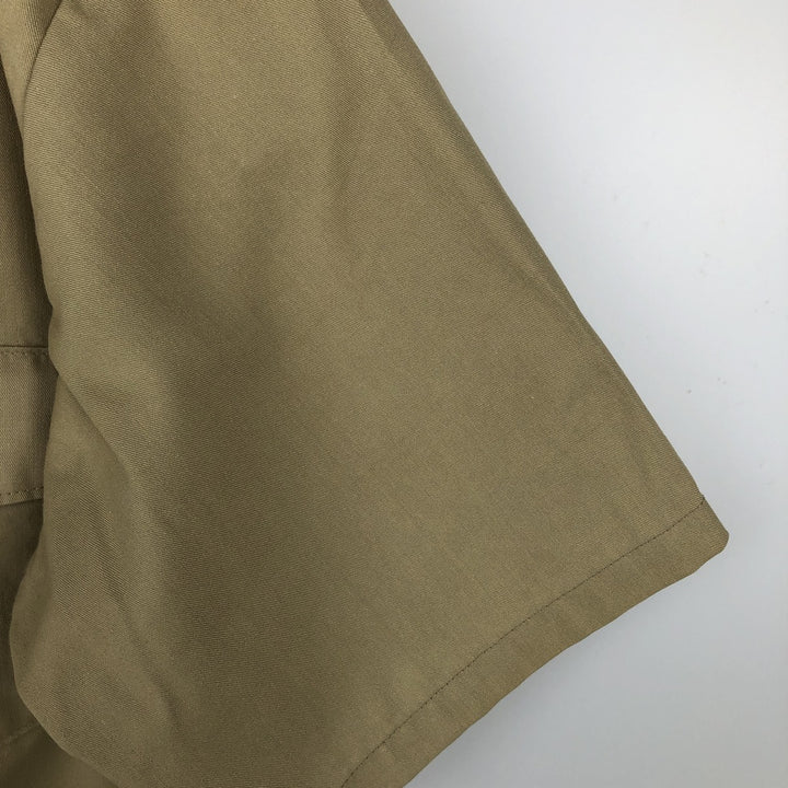 Dickies short-sleeved work shirt, made in the USA, men's size L. polyester Beige type Vintage Second Hand