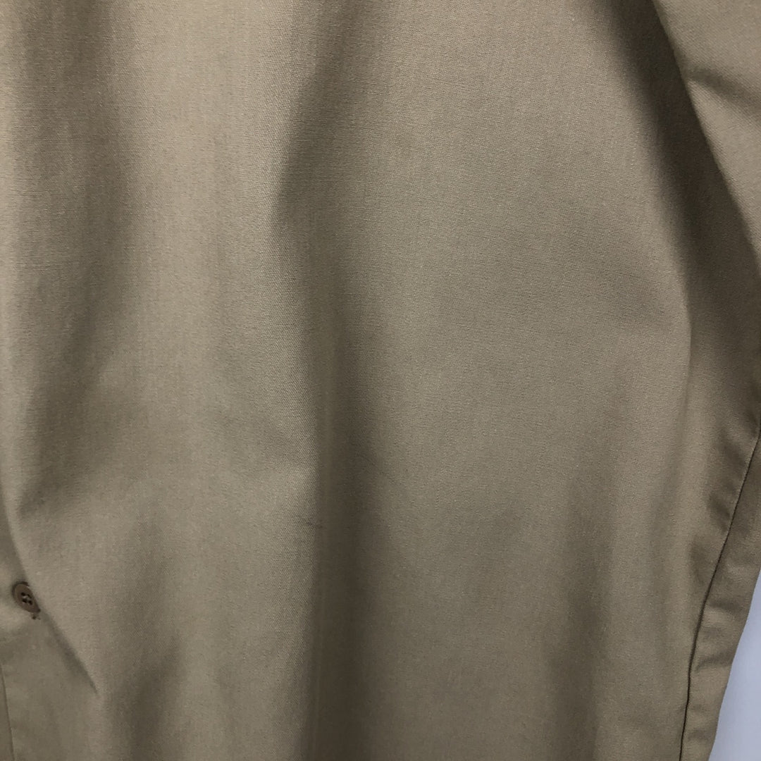 Dickies short-sleeved work shirt, made in the USA, men's size L. polyester Beige type Vintage Second Hand