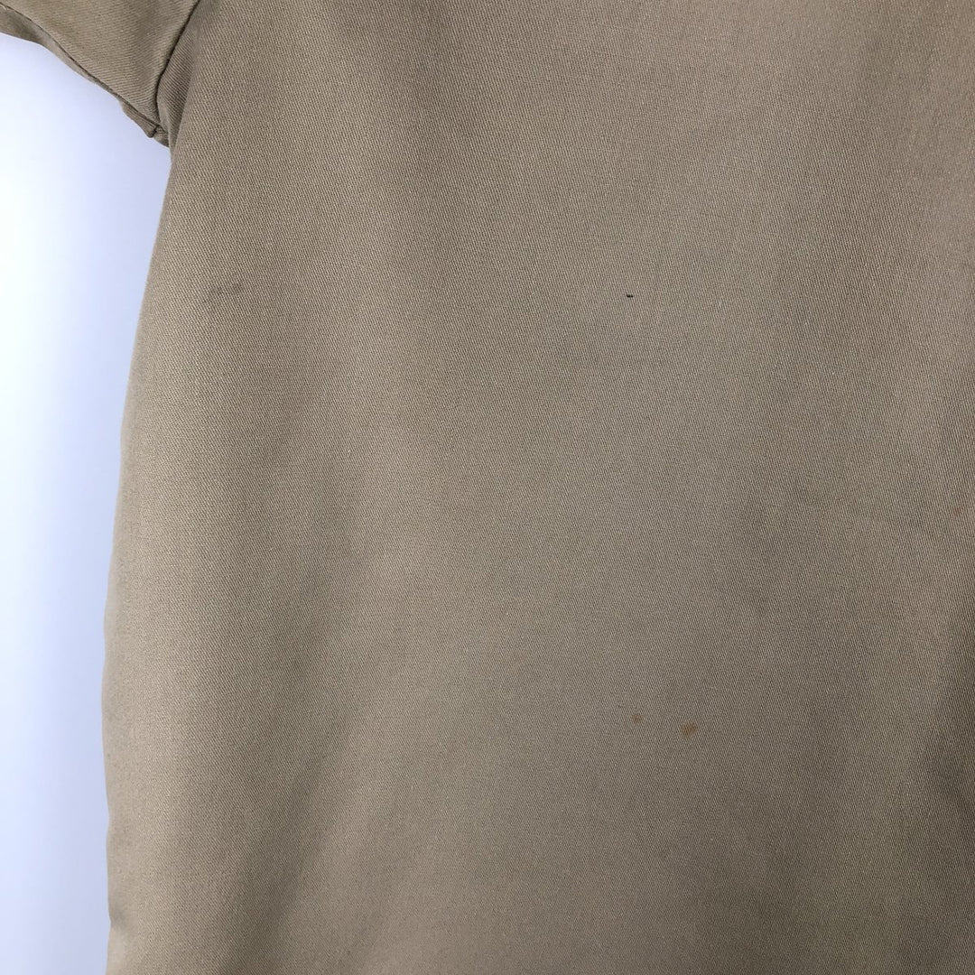 Dickies short-sleeved work shirt, made in the USA, men's size L. polyester Beige type Vintage Second Hand