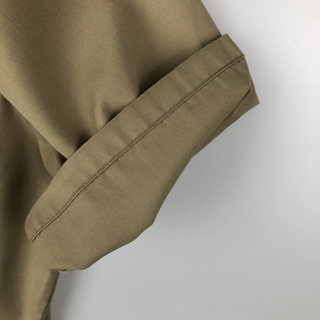 Dickies short-sleeved work shirt, made in the USA, men's size L. polyester Beige type Vintage Second Hand