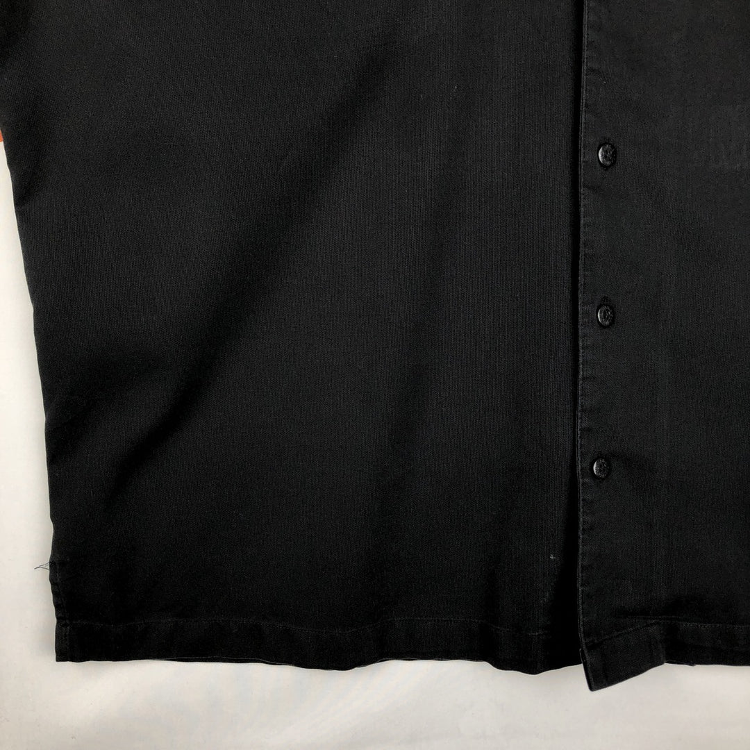 Harley-Davidson Stars and Stripes Pattern Back Logo Open Collar Short Sleeve Work Shirt Box Shirt Men's XXL Equivalent unclear black type Vintage Second Hand