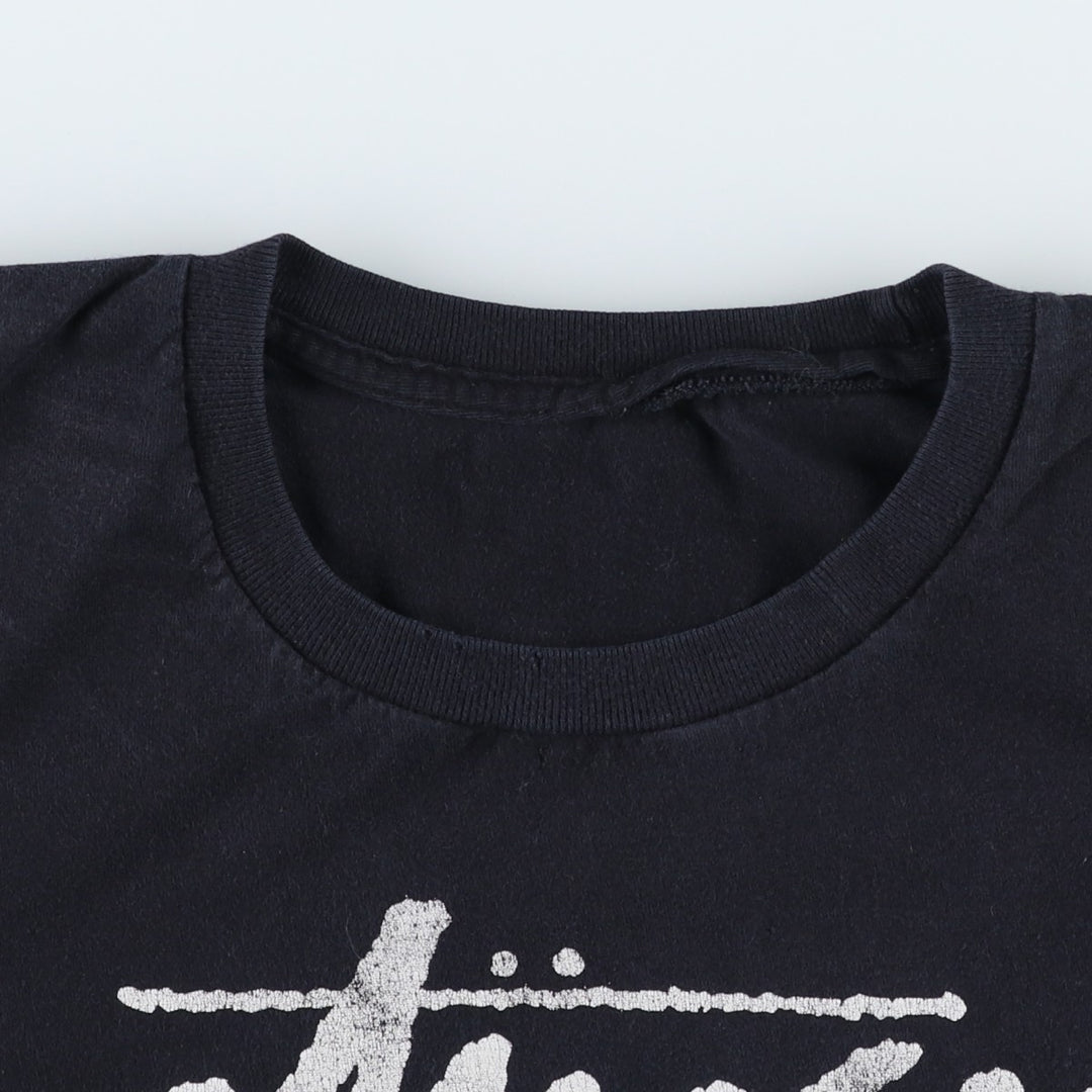 STUSSY surf skate T-shirt, size M for men unclear black type Vintage Second Hand