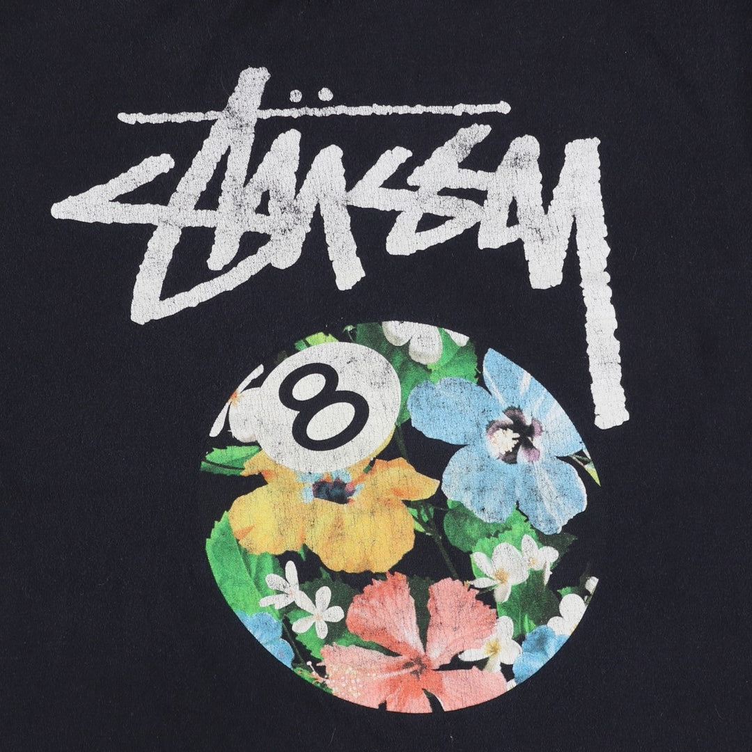 STUSSY surf skate T-shirt, size M for men unclear black type Vintage Second Hand