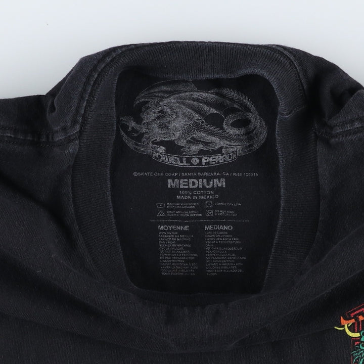 Powell Peralta Dragon Pattern Surf Skate T-Shirt, Men's Size M (approx.) cotton black type Vintage Second Hand