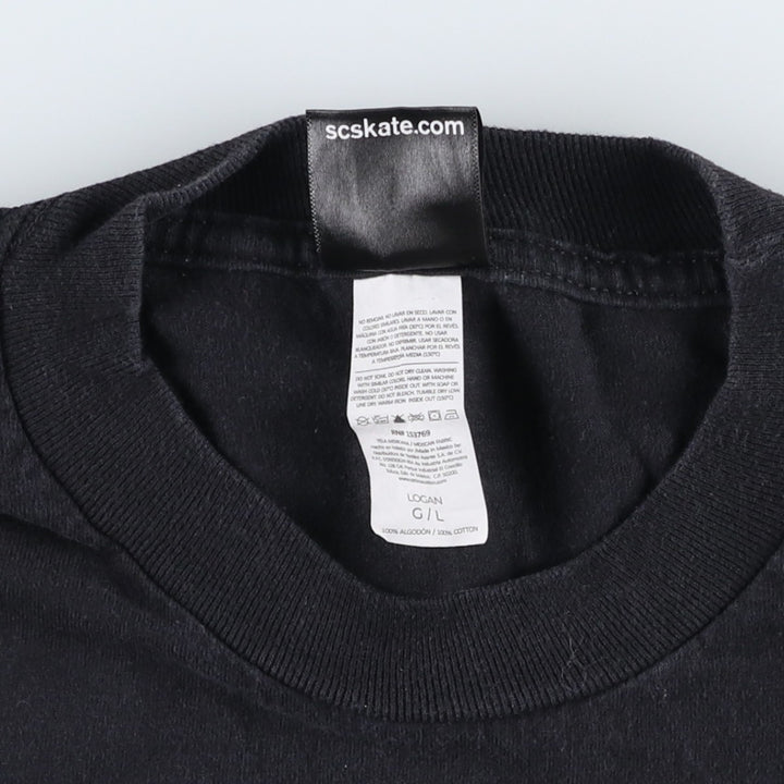 Santa Cruz Surf Skate T-Shirt, Men's Size L (approx.) cotton black type Vintage Second Hand