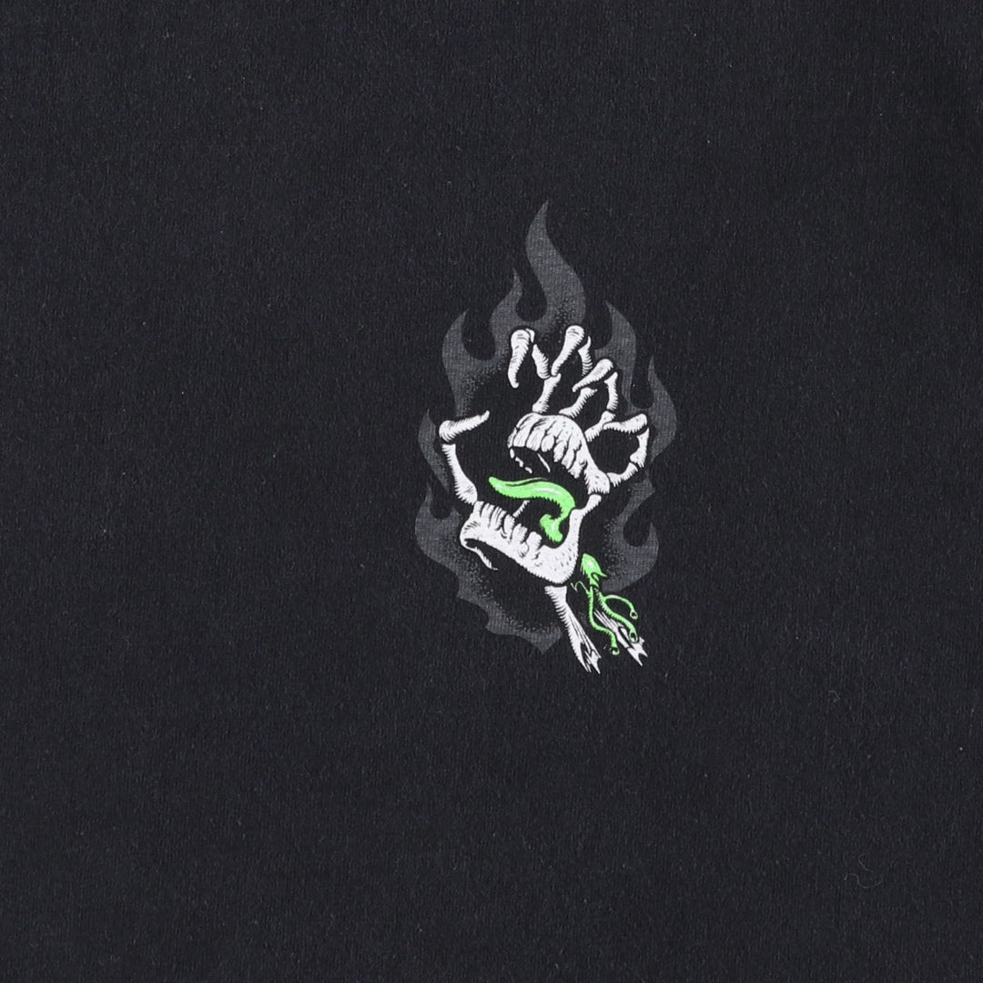 Santa Cruz Surf Skate T-Shirt, Men's Size L (approx.) cotton black type Vintage Second Hand