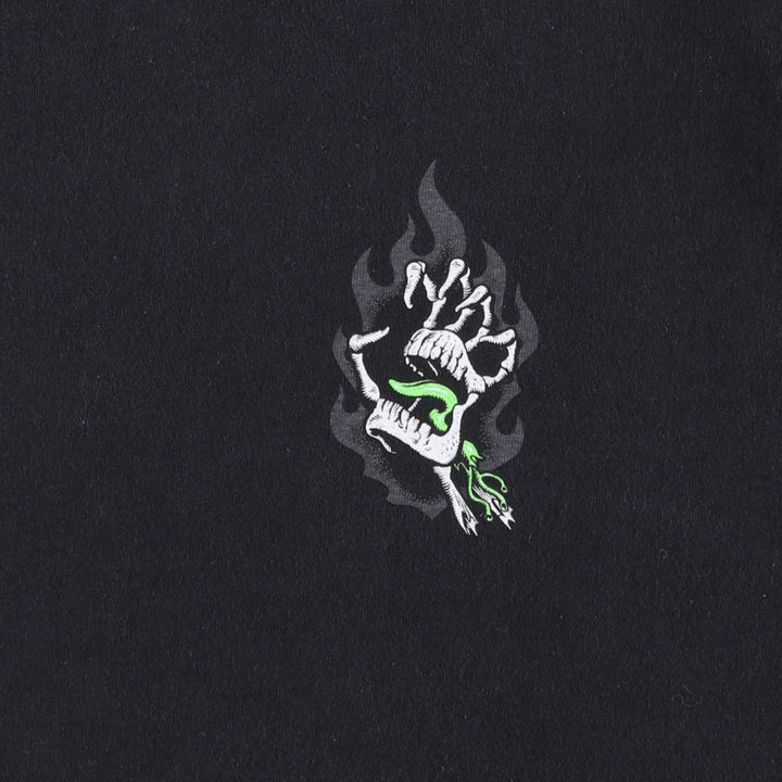 Santa Cruz Surf Skate T-Shirt, Men's Size L (approx.) cotton black type Vintage Second Hand