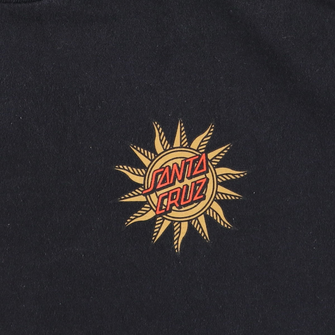 Santa Cruz Surf Skate T-Shirt, Men's Size L (approx.) cotton black type Vintage Second Hand