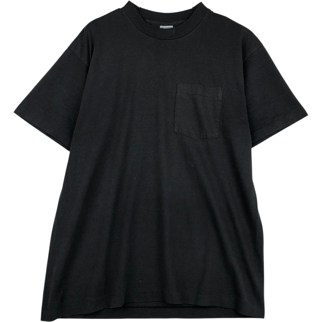 90'S BVD Plain Pocket T-Shirt Made in USA Men's XL Vintage cotton Charcoal Vintage Second Hand