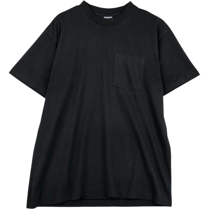 90'S BVD Plain Pocket T-Shirt Made in USA Men's XL Vintage cotton Charcoal Vintage Second Hand