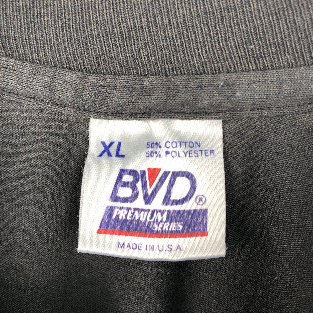 90'S BVD Plain Pocket T-Shirt Made in USA Men's XL Vintage cotton Charcoal Vintage Second Hand